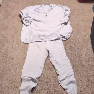 Free People White Pajama Set